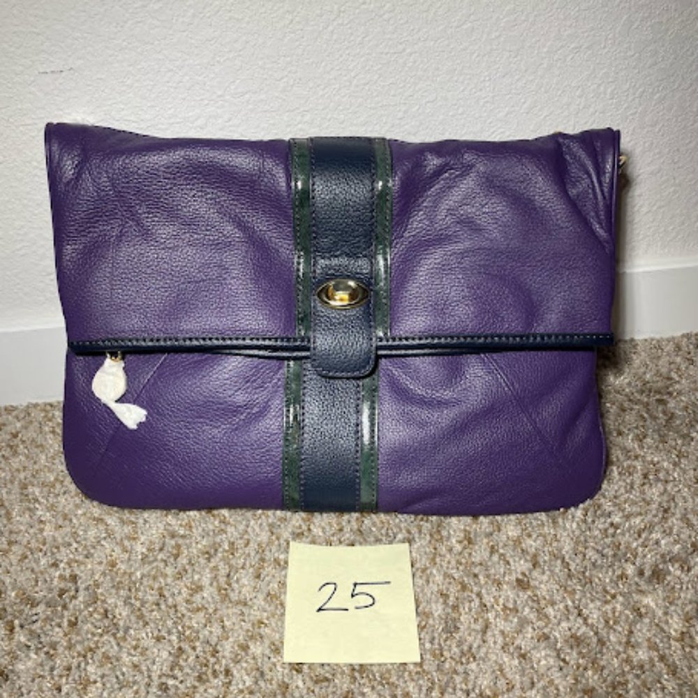 Maxx New York Leather Fold-Over Purse